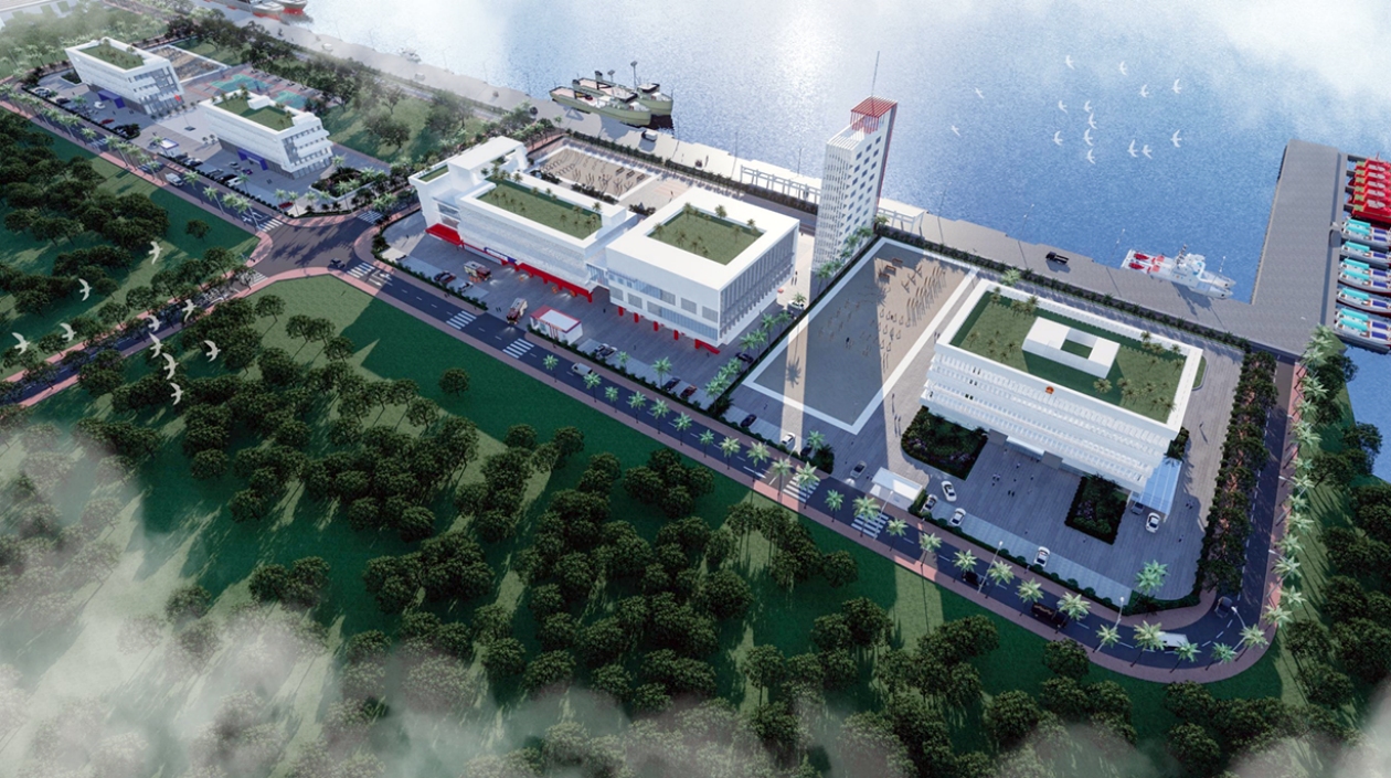 中交四航局提前完成?？诰C合執(zhí)法碼頭地下室封頂