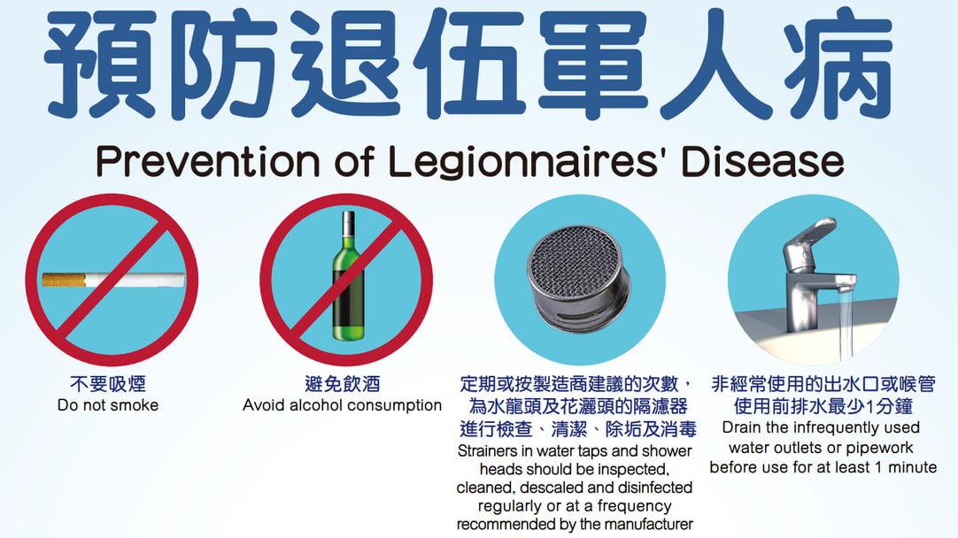 衞生防護中心錄得7宗社區(qū)感染退伍軍人病個案