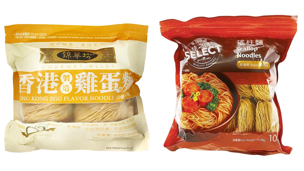 食安中心：「錦華坊」雞蛋麵、「佳之選」瑤柱麵驗出二氧化硫