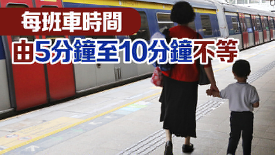 港鐵22日起加強(qiáng)將軍澳東涌等5路線非繁忙時段班次 每周增加228班車