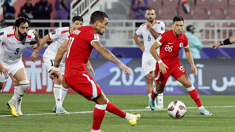 艾華頓完場(chǎng)前12碼宴客 港足0:3不敵巴勒斯坦出局