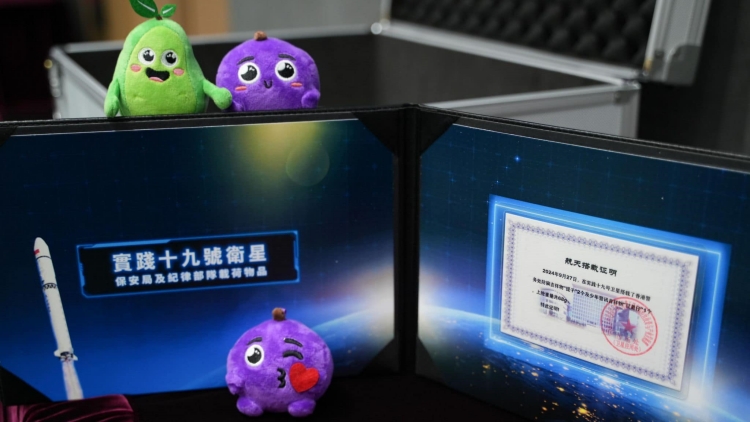 警隊(duì)吉祥物完成太空任務(wù)返港 「豆苗仔」變身「長毛太豆」力推防騙