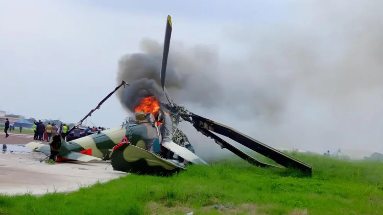 剛果(金)軍方一直升機(jī)墜毀 機(jī)上3人喪生
