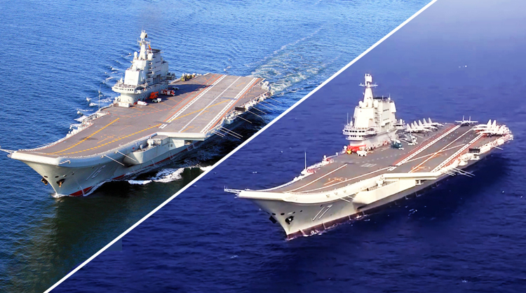 遼寧艦、山東艦編隊(duì)首次開展雙航母編隊(duì)演練