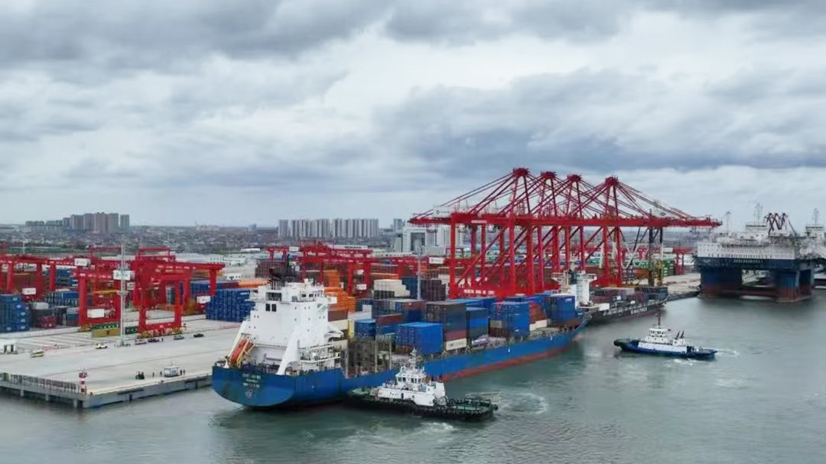 江蘇新出?？趩|呂四作業(yè)區(qū)集裝箱碼頭新開內(nèi)外貿(mào)航線