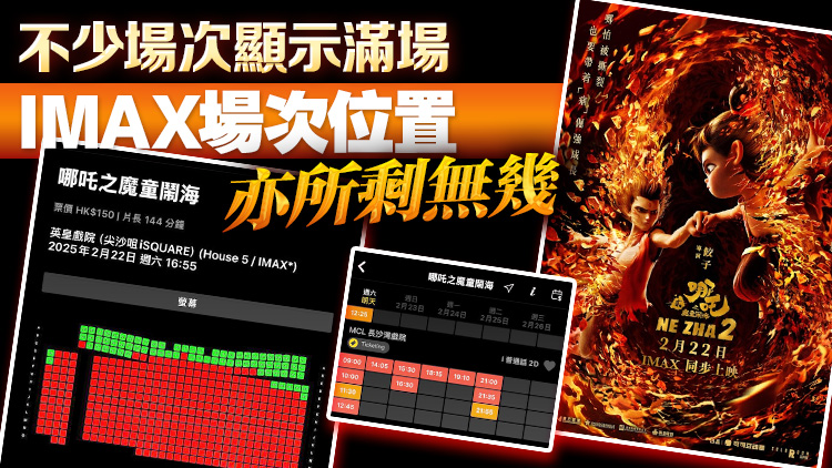 《哪吒之魔童鬧?！吩诟郯纳嫌?首日香港排片超過500場(chǎng)