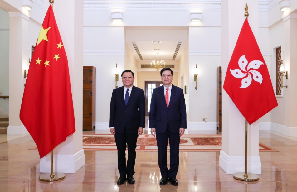 李家超歡迎廣東省省長(zhǎng)王偉中率團(tuán)訪港