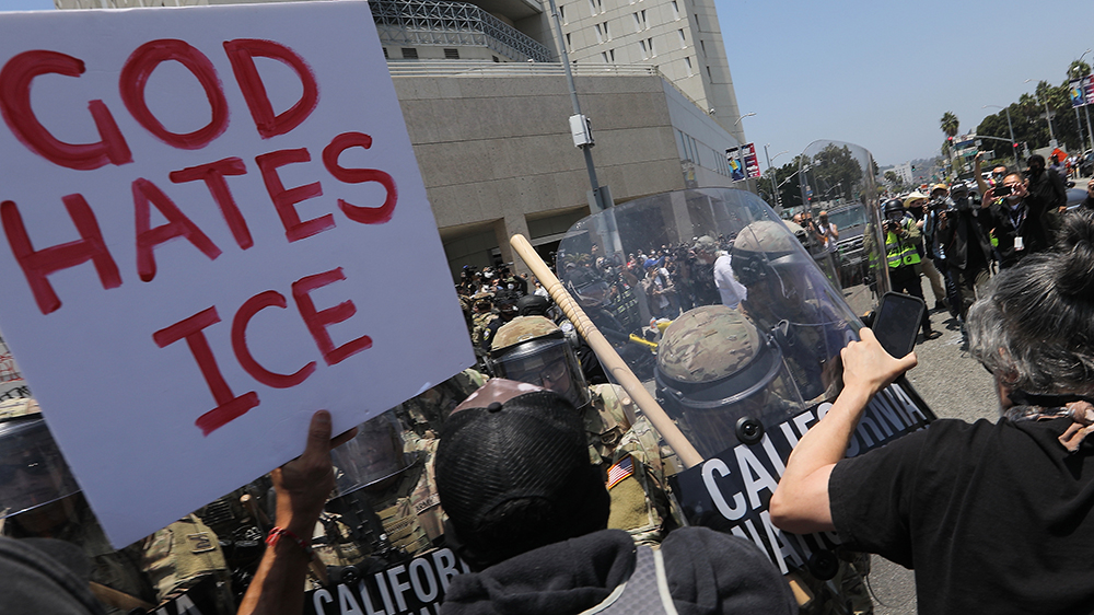 洛杉磯警方：市中心集會(huì)全列非法