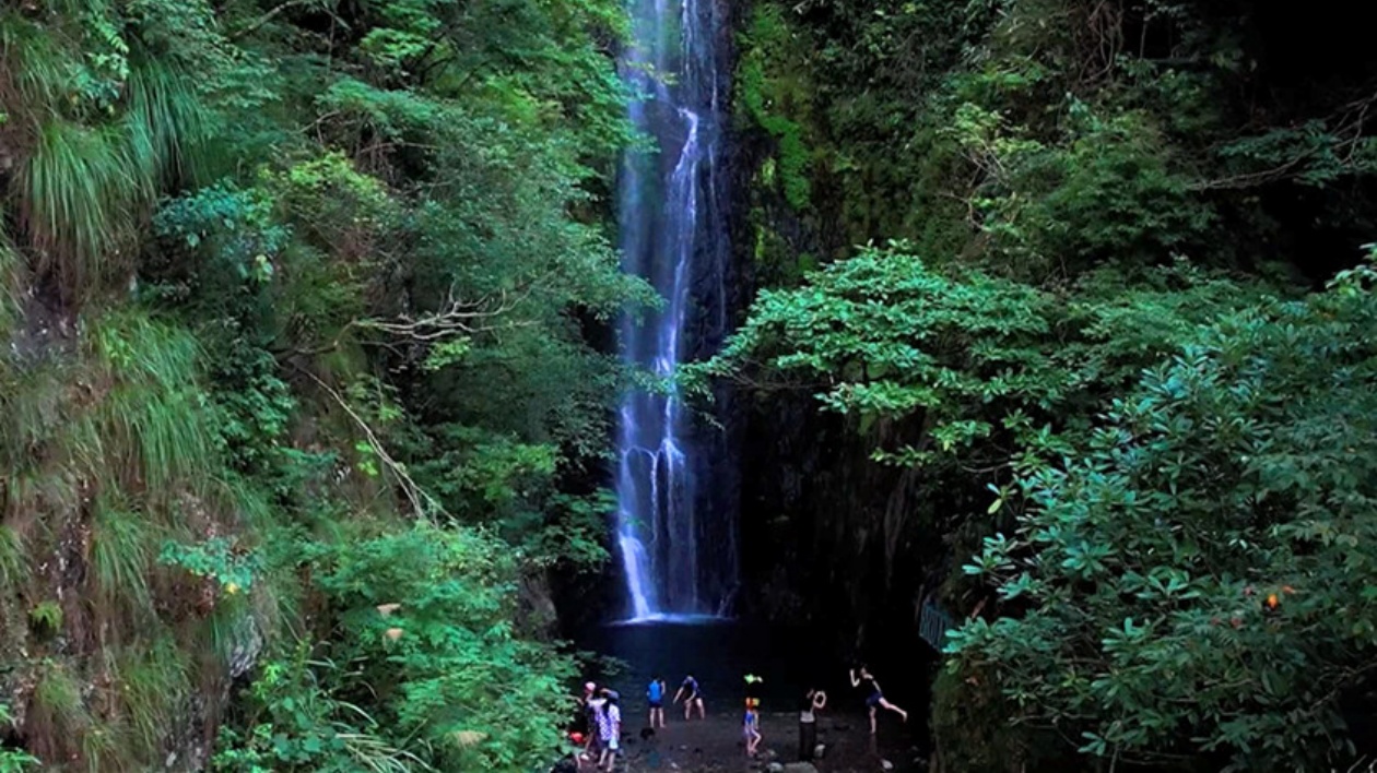 皖休寧縣：一道飛瀑  萬人競赴
