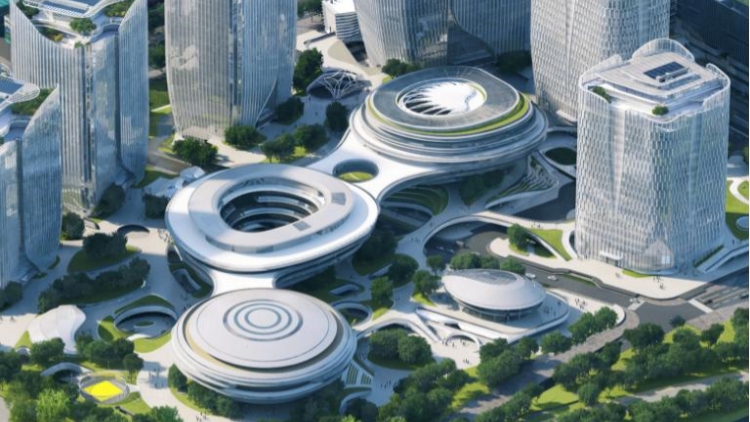 有片丨騰訊總部解鎖 「中央綠脊」 「工作一生活一休閒」無縫轉(zhuǎn)換立體城市顯現(xiàn)