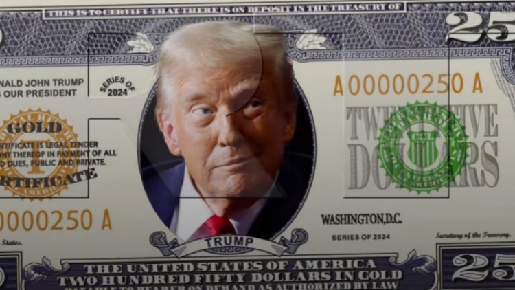 特朗普提及將自己頭像印上新版250美元鈔票