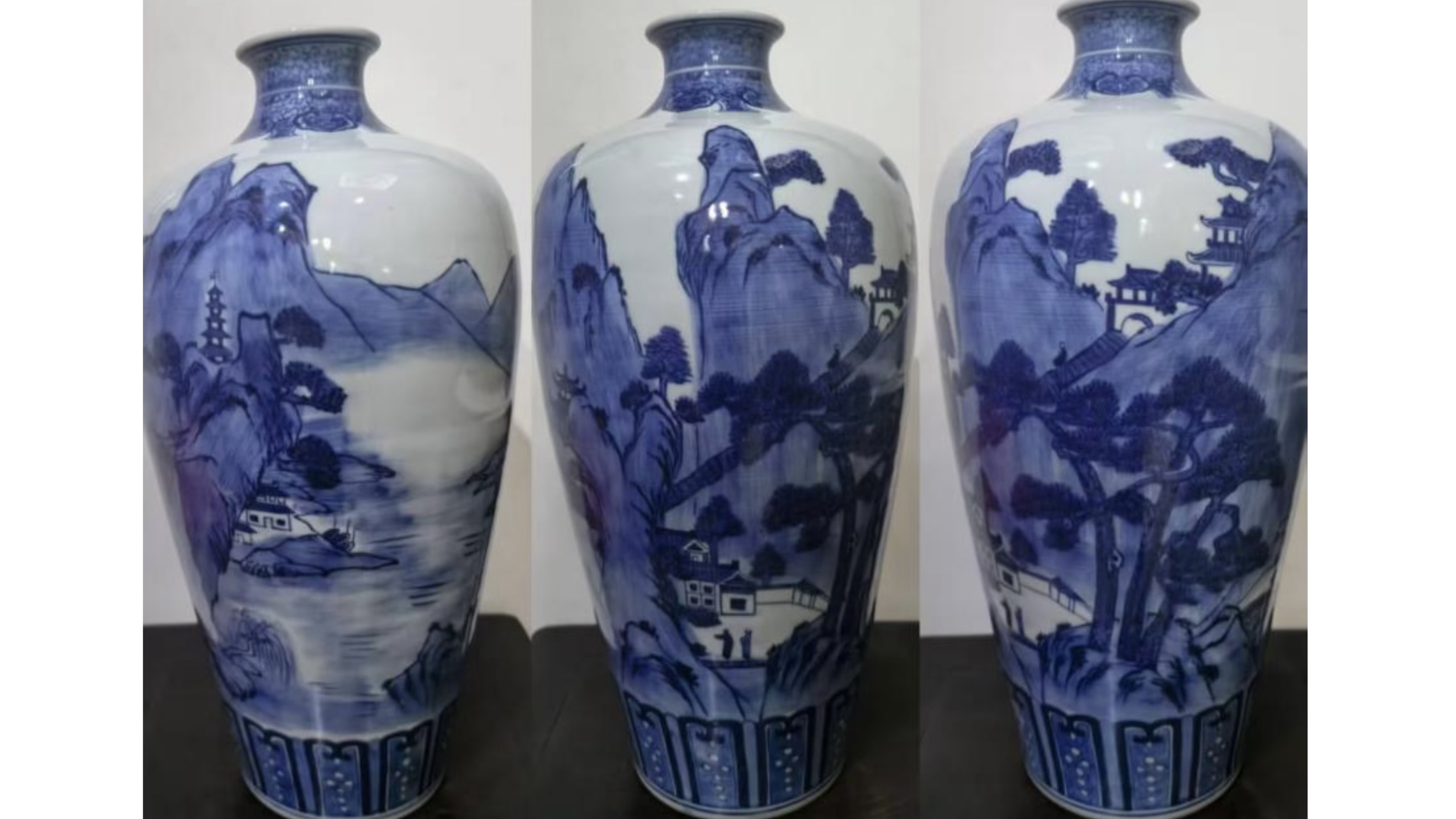 江山入瓶，瓷韻黃山 ——70年代青花寫意山水《黃山》梅瓶鑒賞