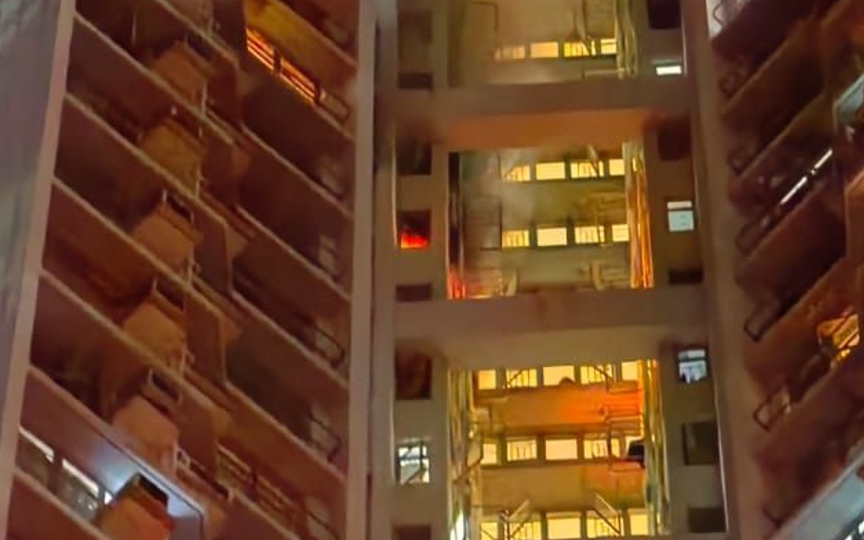 有片 | 天水圍天澤邨發(fā)生縱火案 疑犯為51歲危殆男戶主