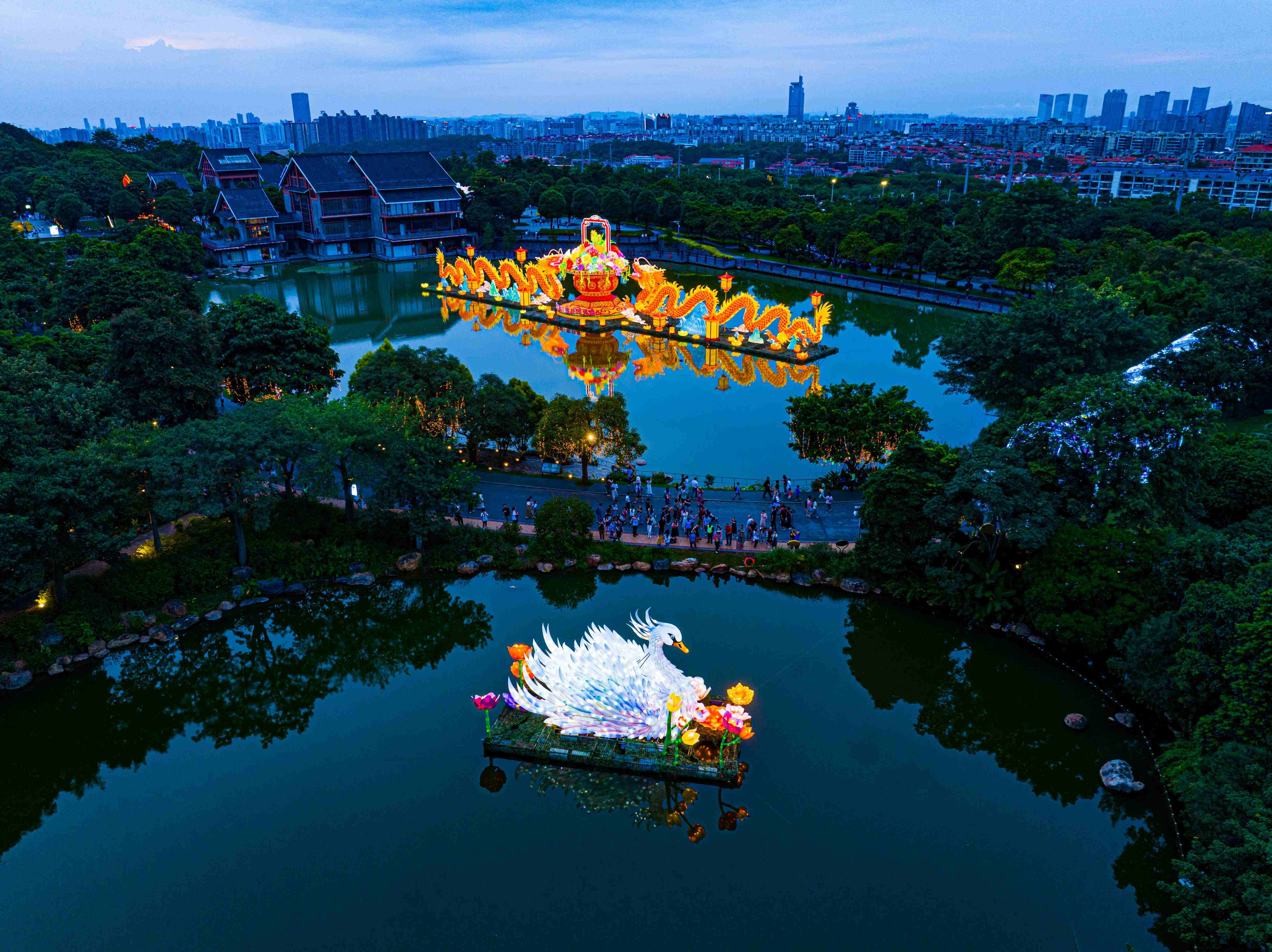 2.超大型燈組《雙龍呈祥》《天鵝願(yuàn)景》(劉崢 攝).jpg